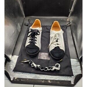 The Office of Angela Scott Elliot Sneakers Women's 8 EU 38 Black White Leather